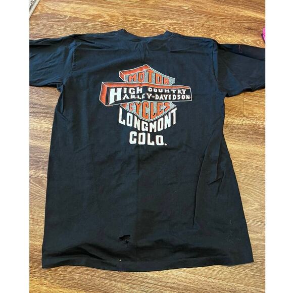 Vintage Harley Davidson Shirt Mens Large Black 1995 - Picture 3 of 6